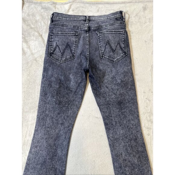 Mother The Insider Crop Step Fray Jeans Women’s Size 31 Gray Distressed Hem - Picture 10 of 11